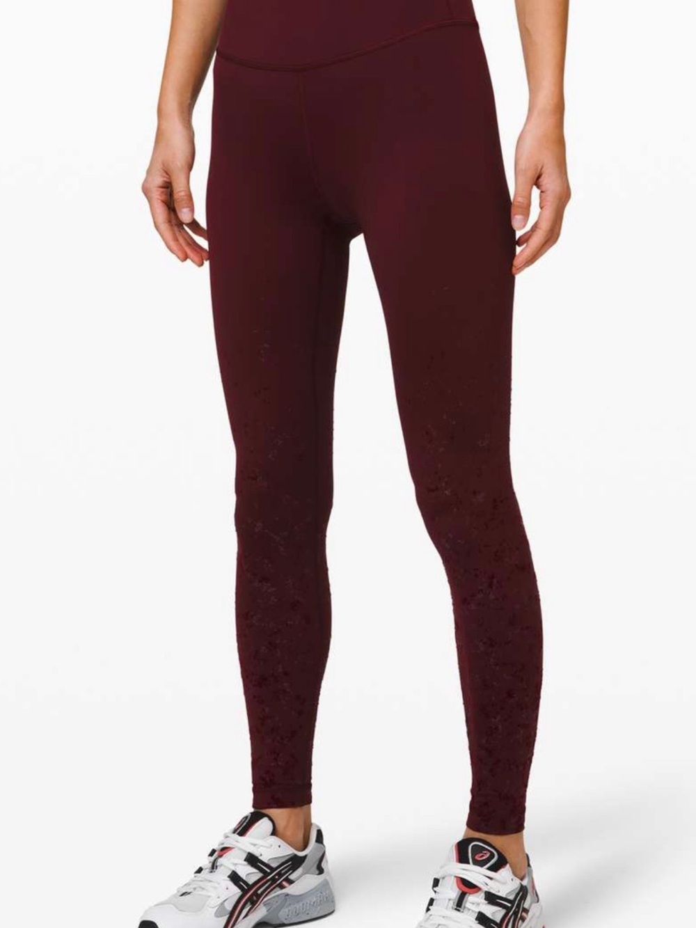 Lululemon Speed Wunder Mid-Rise Tight 28" *Speckle Shine in Garnet Women’s Sz 2